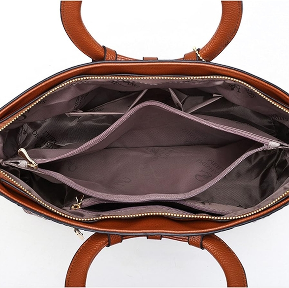 NEW Crocodile Leather Circular Ring Hobo Handbag - Picture 6 of 8